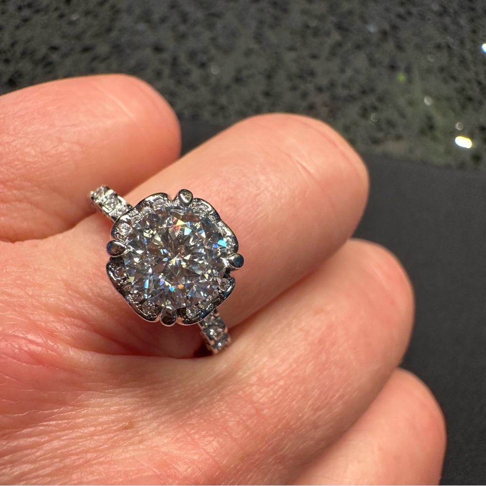 Elegant Silver Diamond Ring
